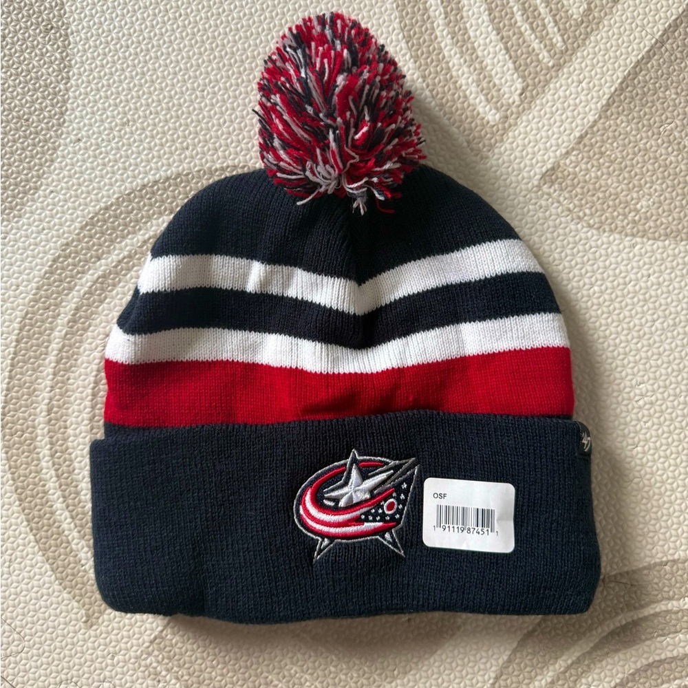 Columbus Blue Jackets Pom Pom Beanie
